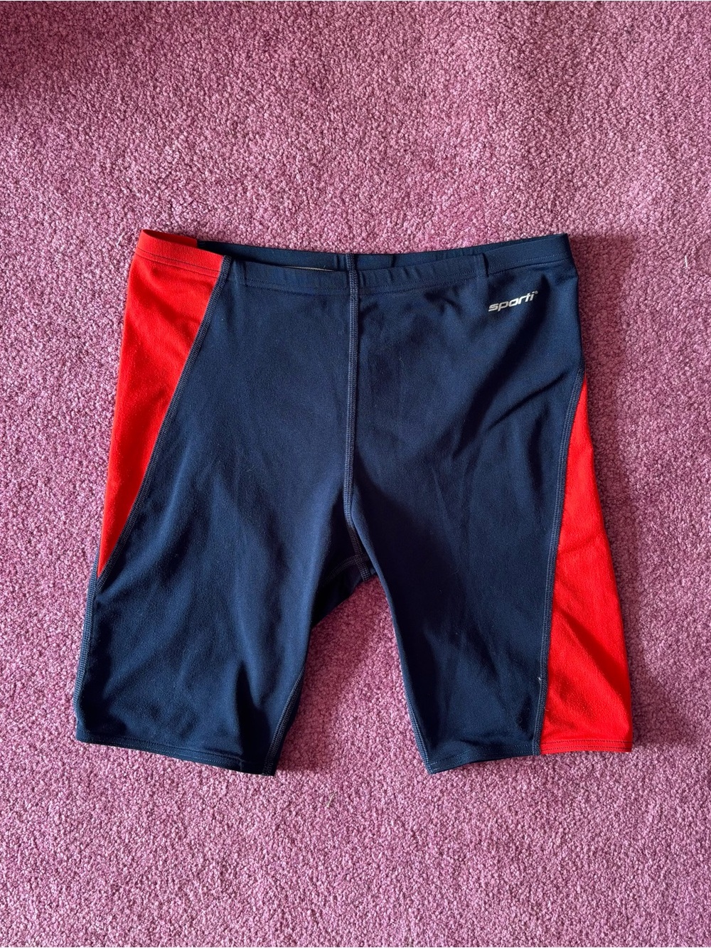 Sporti Navy and Red Biker Shorts size small